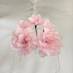 お花のヘアアクセサリー　５輪　～桜色～ ディップアート 1枚目の画像