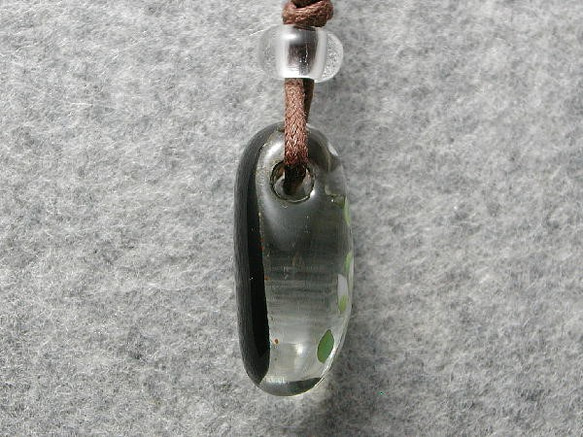 水芭蕉の群生 とんぼ玉 ガラス ネックレス No1380 5枚目の画像