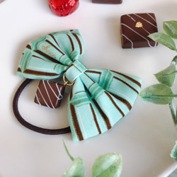 お菓子なチョコレートリボンヘアゴム 4枚目の画像