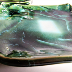 エメラルドグリーンの小皿 2枚目の画像