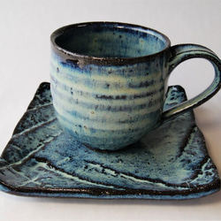 【再販】青白い綺麗なコーヒーカップ 3枚目の画像