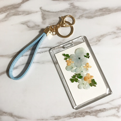 押花卡套/證件套  附送匙扣皮手帶（可放悠遊卡/一卡通/八達通）Pressed flower card holder 第2張的照片