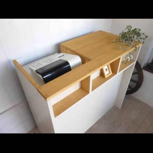 ハンドメイド キッチンカウンター レジカウンター 大収納 ナチュラル 手作り ハンドメイド キッチンカウンター レジカウンター 大収納 ナチュラル