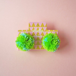Studio Chiia design *手工耳環（小）- 綠 （可選耳針或夾式） 第2張的照片