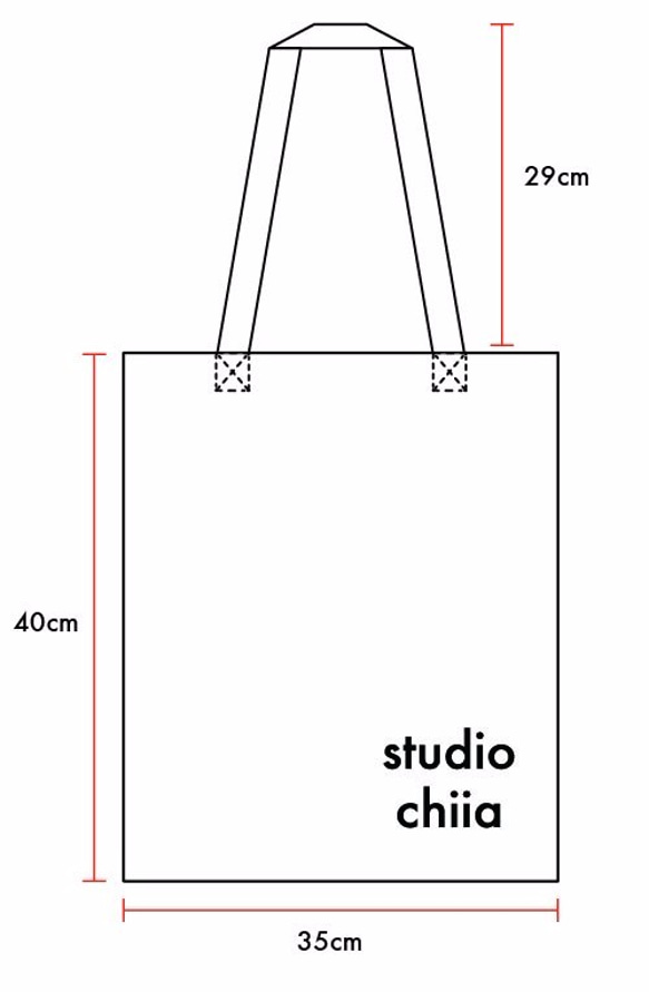 Studio Chiia design *全棉帆布包/印花托特包/肩背包 第5張的照片