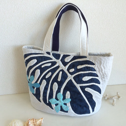 NO.201 ハワイアンキルトトートバッグ ハンドメイド ホヌ♡海♡ NO.201 ハワイアンキルトトートバッグ ハンドメイド ホヌ♡海