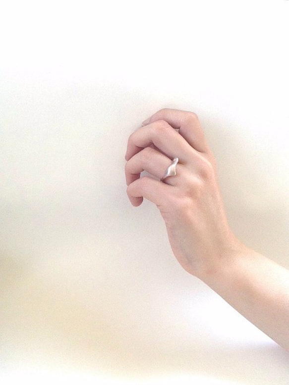 flower shower ring （silver） 7枚目の画像