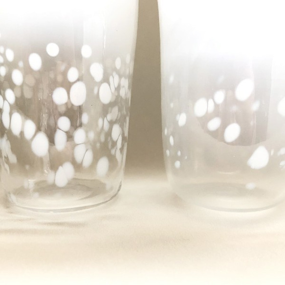吹きガラスのグラス　snow glass　 2枚目の画像