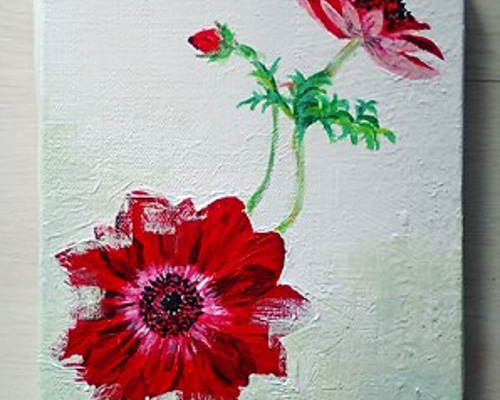 絵画 anemone モノクロ ボタニカルアート Anemone アネモネ 植物画 1793年