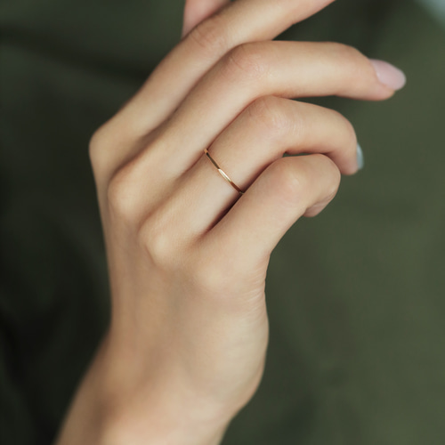 Amazon | K18 Fine Ring 「18金製・ゴールド・極細リング」 華奢