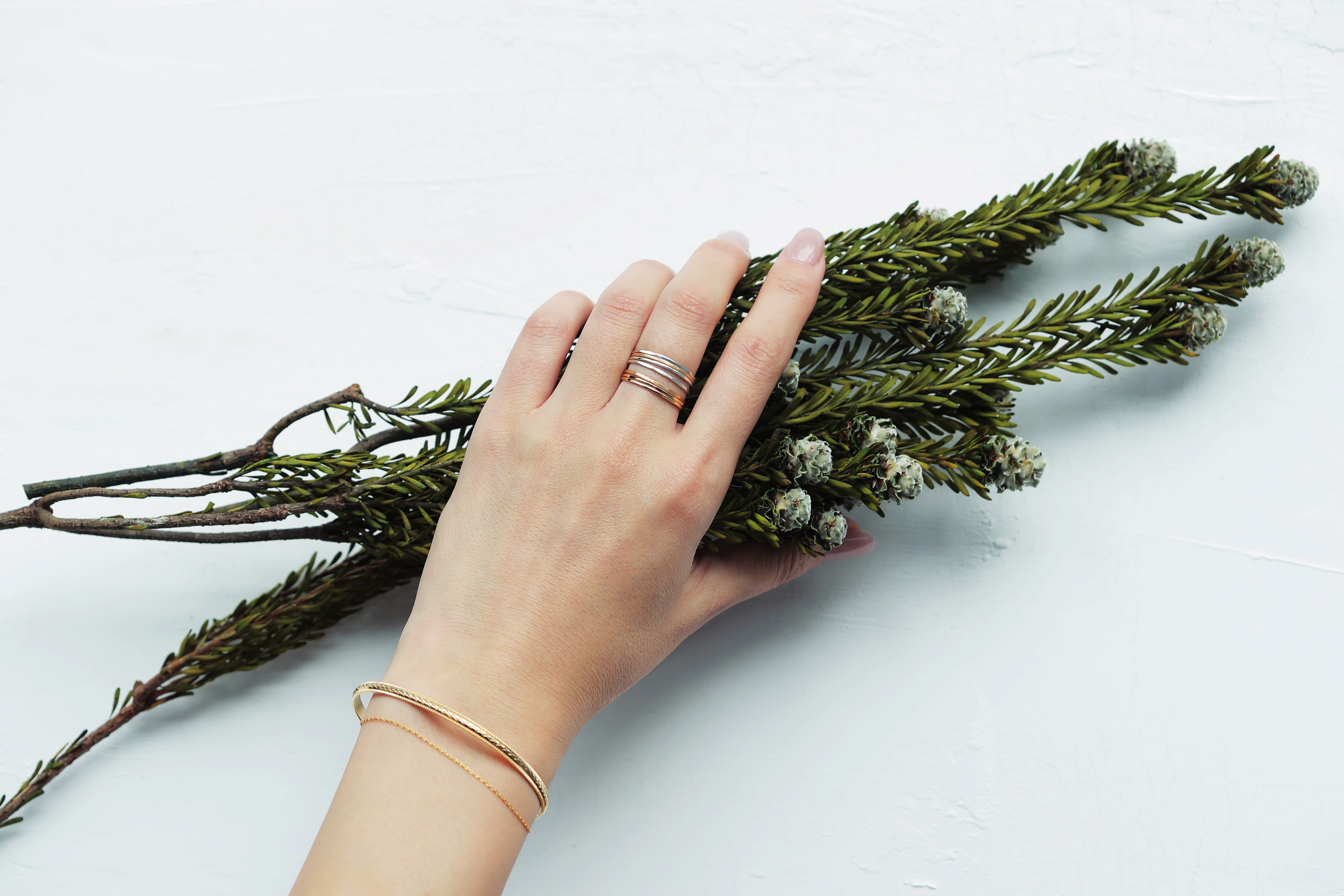 【華奢リング】FINE RING Matte K18PG ピンクゴールド １ミリ 極細 重ね付 ハンドメイド プレゼント