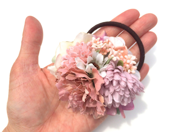 裏庭の花束の髪飾り　ピンク 4枚目の画像
