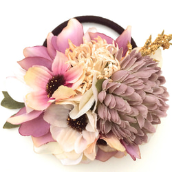 野原の花束の髪飾り　ノスタルジックピンク 1枚目の画像