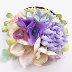 花集めの髪飾り　ラベンダーミックス 8枚目の画像
