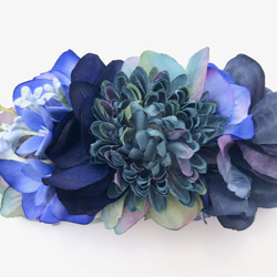 花集めのバレッタ　ブルーミックス 2枚目の画像