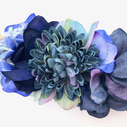 花集めのバレッタ　ブルーミックス 3枚目の画像