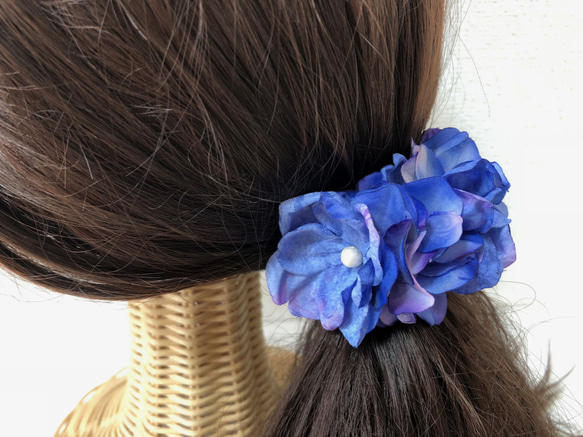 紫陽花のポニーフック　ブルー 2枚目の画像