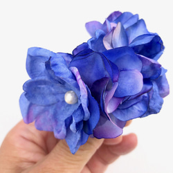 紫陽花のポニーフック　ブルー 4枚目の画像