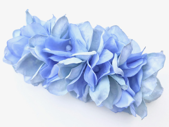 紫陽花のバレッタ　ライトブルー 7枚目の画像
