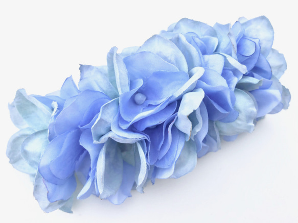 紫陽花のバレッタ　ライトブルー 8枚目の画像