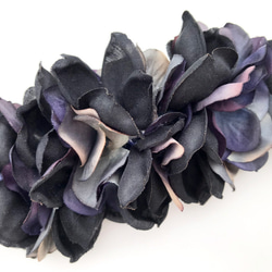 紫陽花のバレッタ　ブラック 3枚目の画像