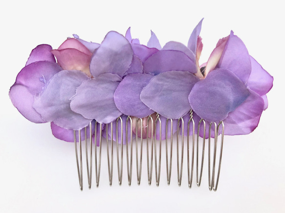 紫陽花のヘアコーム　ラベンダー 4枚目の画像