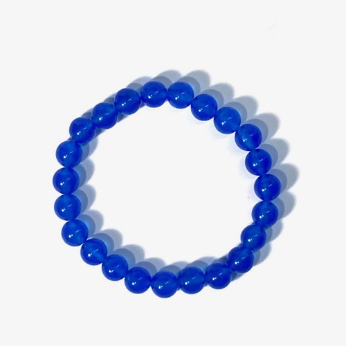 青瑪瑙 ブレスレット 8mm 天然石ブレス /仕事 勉強 受験 効果 青