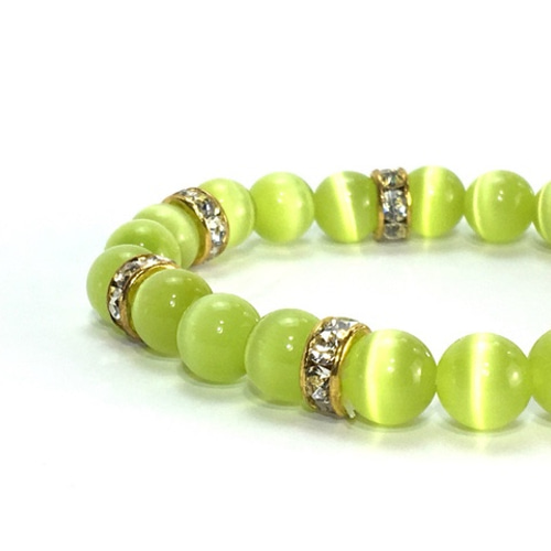 SALE/セール】キャッツアイ（ライムグリーン） パワーブレス ストーン