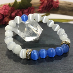 3月特価】レア☆ブレスレット☆ブルーハックマナイト_BLBH_03（8.8mm