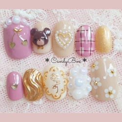 サイズオーダー♡ 3D雲×グラデーション空ネイルチップ size order