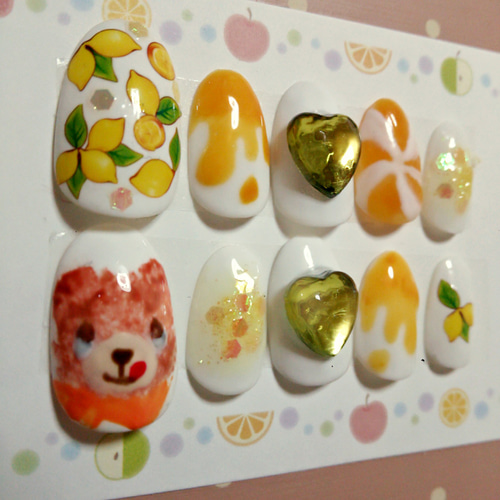 再販3*森のクマsanと はちみつレモンを作りましょう♩*゜ジェルネイル 