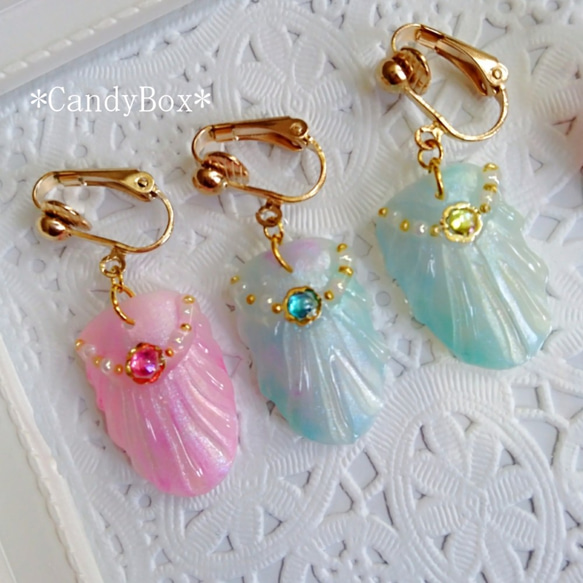 人魚姫の鱗アクセサリー～ジュエリーシリーズ～イヤリング イヤリング 