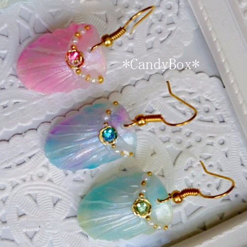 人魚姫の鱗アクセサリー～ジュエリーシリーズ～イヤリング イヤリング