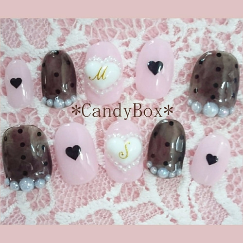 再販⑤＊ちゅるんとピンク×おフェロ シースルーブラック❤ぷっくり