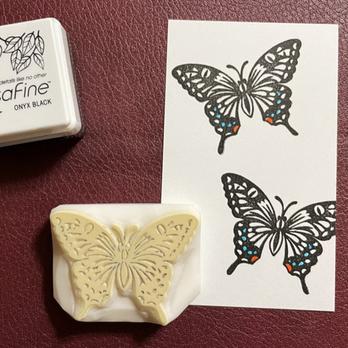 揚羽蝶[アゲハチョウ] ウィリアムの消しゴムはんこ（持ち手つき 