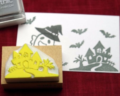 消しゴムはんこ No.277 ハロウィン⑮ 魔女 消しゴムはんこ No.277 ハロウィン⑮ 魔女