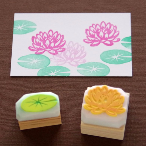 消しゴムはんこ　お花と葉っぱ 1_4236590083b870e6b8382be2a71a