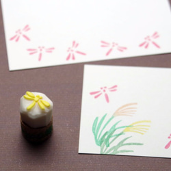 とんぼの消しゴムはんこ（持ち手つき） 1枚目の画像