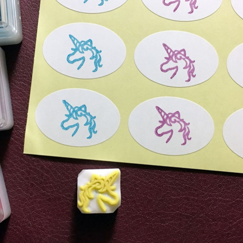 ユニコーン スタンプ 消しゴムはんこ × （はんこのSATO）
