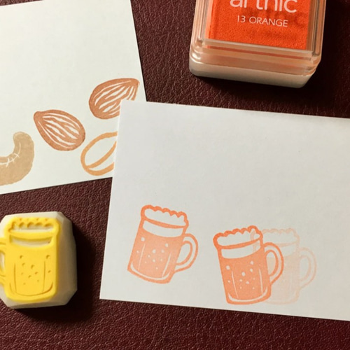 消しゴムはんこNo.25 うさぎ ティーカップ