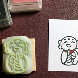 可愛いお地蔵さまの消しゴムはんこ（持ち手つき） はんこ
