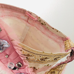 コラージュ  キラキラ　バケツ型バッグ　ピンク 5枚目の画像