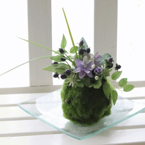 フェイクフラワー　苔玉 苔玉(フェイクグリーン) アートフラワー MINT GREEN 通販