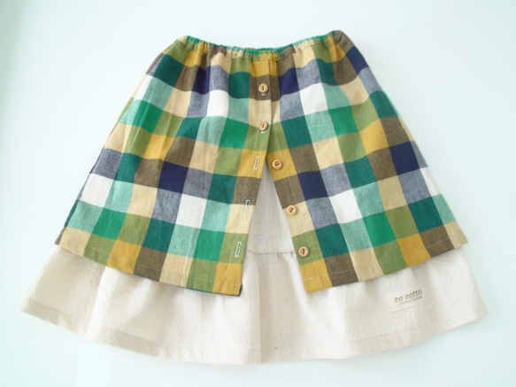 オーバーティアードスカートの型紙（子供用・テキストなし） 2枚目の画像