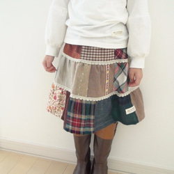 オーバーティアードスカートの型紙（子供用・テキストなし） 5枚目の画像