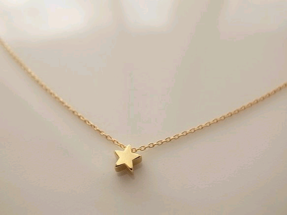 14kgf little star necklace 1枚目の画像