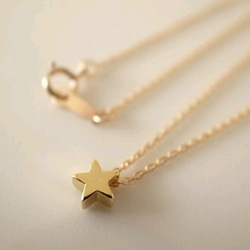 14kgf little star necklace 2枚目の画像