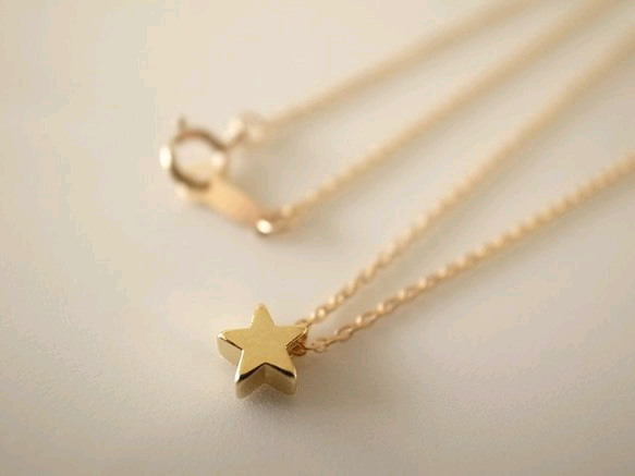 14kgf little star necklace 2枚目の画像