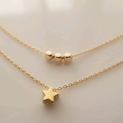 14kgf little star necklace 3枚目の画像