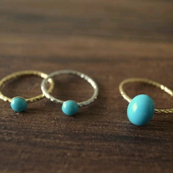 swarovski turquoise pinky ring A 4枚目の画像